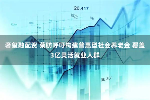 奢玺融配资 蔡昉呼吁构建普惠型社会养老金 覆盖3亿灵活就业人群